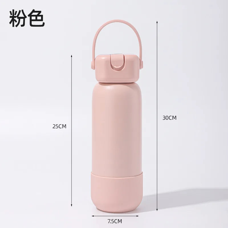 18oz24oz32oz Thermos Bottle With Straw Stainless Steel Car Thermal Cup Sports Water Bottles Keeps Cold and Heat Thermal Mug