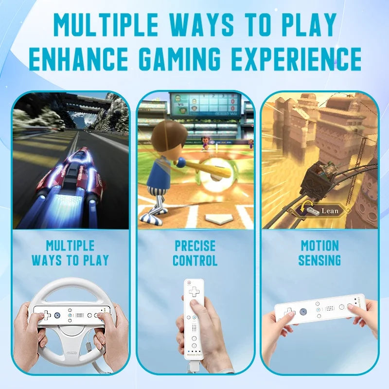 Controllers For Nintendo Wii 2 In 1 Left Right Controller Optional Motion Plus Set Game Remote Control Joystick Wireless Gamepad