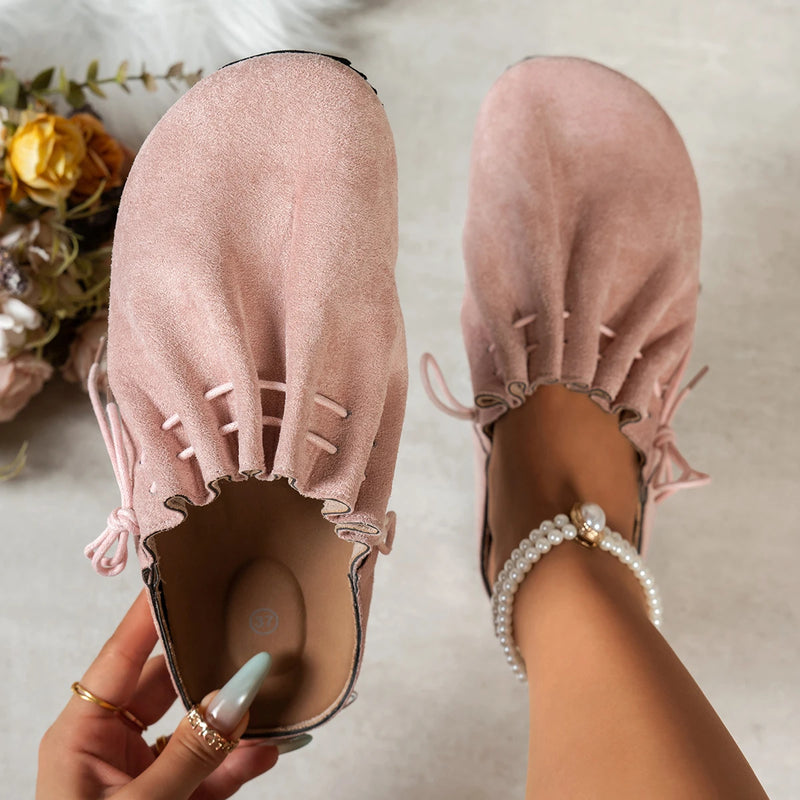 New Fashion Women Suede Mules Slippers Clogs Cork Insole Sandals with Arch Support Outdoor Beach Slides Home Shoes for Women