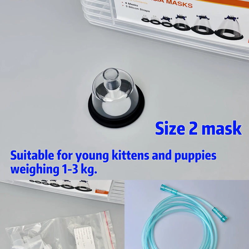 Animal anesthesia oxygen mask, universal nebulization oxygen mask for dogs and cats, animal anesthesia respiratory mask