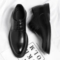 Men's leather shoes, men's 2026 business formal wear, casual wedding groom's shoes, work British dress shoes
