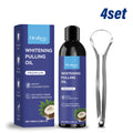 Peppermint Coconut Oil Pulling Mouthwash for Mint Mouthwash Teeth Deep Cleaning for Teeth Gum Fresh Breath with Tongue Scraper