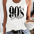 Streetwear Hip Hop 90s Y2k  T-shirt Vest Graphic Tank Top Women’s Sleeveless Crew Neck Casual Top for Summer Spring