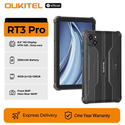 Oukitel RT3 PRO 5150mAh Battery 16GB+128GB 8"HD Display | SAMAG