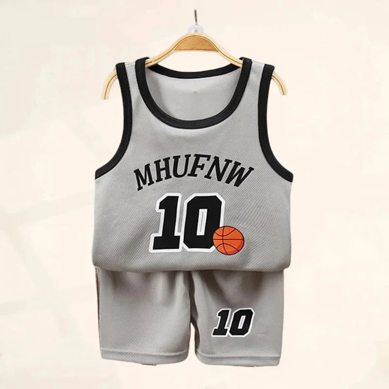 Children Sets Summer Sleeveless Basketball T - shirts - View 3 | SAMAG
