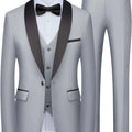 ULBYANRY Mens 3-Piece Suit Set (Jacket Vest Pants) Formal Business Tuxedo XXS-7XL Tailored Party Prom Wedding Suits