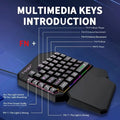 Gaming Keyboard & Mouse Set, 40-Key One-Handed RGB Backlit, Ergonomic Design with Multimedia Keys, Wired Combo for PC Gamers