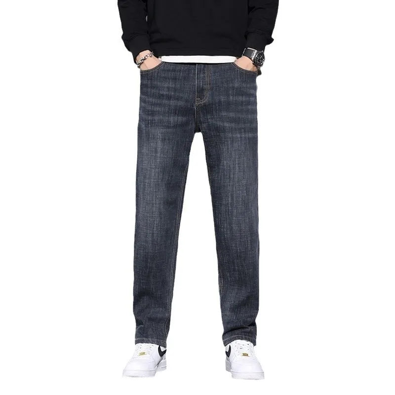 Four Season Men Straight Leg Cargo Jeans Male | SAMAG