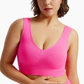 Seamless Bras For Women Hollow Mesh Breathable Sports Bra Female Wireless No Pads Crop Top Sexy Lingerie Soft Brassiere M-5XL