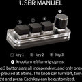 Macropad Macro Mechanical Keyboard RGB Mini Gaming Custom Programming Knob Keypads Red Switch 3 Keys For Photoshop