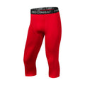 Men Tight 3/4 Cropped Pants Compression Training Fitness Jogger Running Skinny Trousers Basketball Boy Sports Shorts Quick Dry