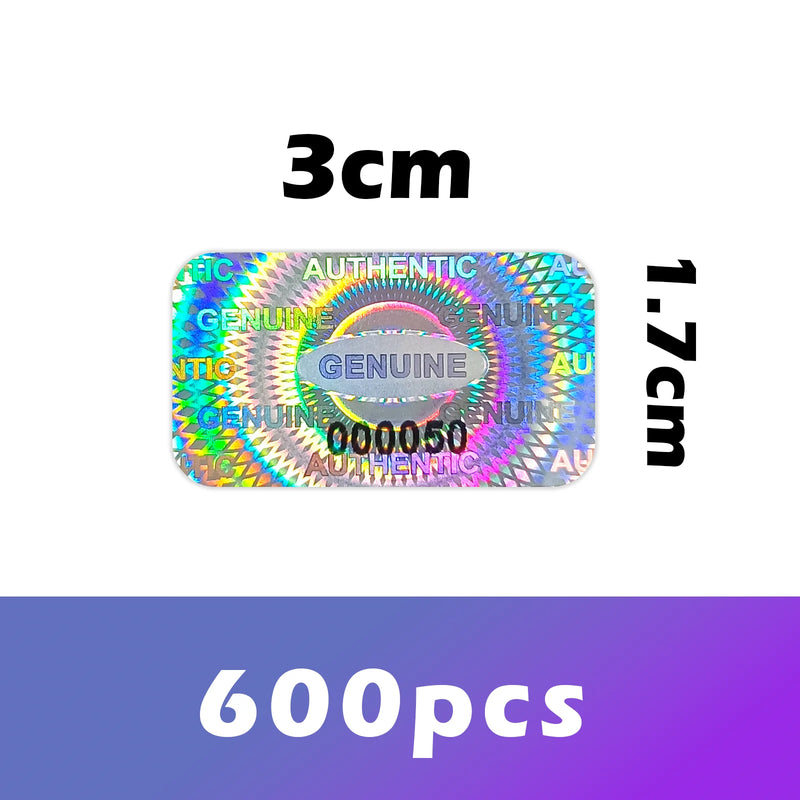300/600/1200 pcs Security Seal Tamper Proof Stickers Holographic Warranty Void Laser Label with Serial Number Adhesive Labels