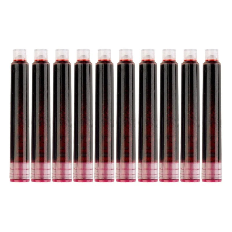 10PCS/Set Simple 3.4mm Caliber Ink Cartridge Blue/Red/Black Plastic Material Fountain Pen Refill Simple Design Pen Ink Students