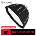 TRIOPO K3 Series K3-55 K3-65 K3-90 K3-120 Quick Release Softbox Folding Octagon Softbox for Photography Studio