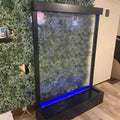 l Tempered Glass Led Mirror Waterfall Wall Fountain Water Bubble Fall Wall Indoor customized product