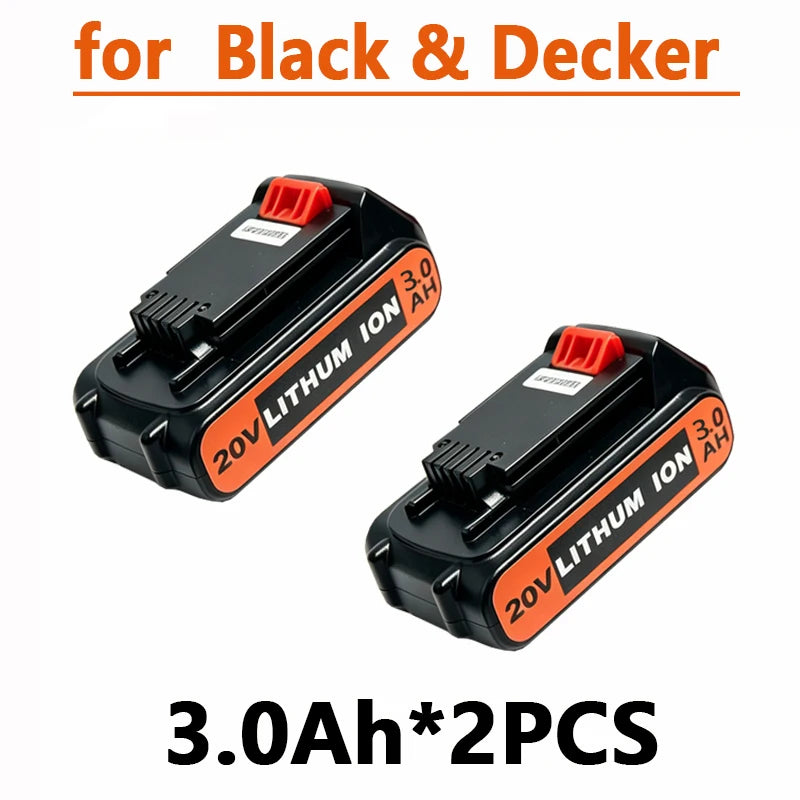 For Black & Decker LB20 LBX20 Battery Pack 3/4/6/8Ah BL2018 Long Runtime Lithium Replacement Battery