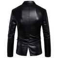 Spring and Autumn new men's leather jacket, British men's locomotive leather jacket