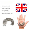 Aluminum Alloy Ring Gauges Sizer Meter Hand Loop Jewellery Measuring Ring Tool Size 0-13mm Measurement Finger Circumference