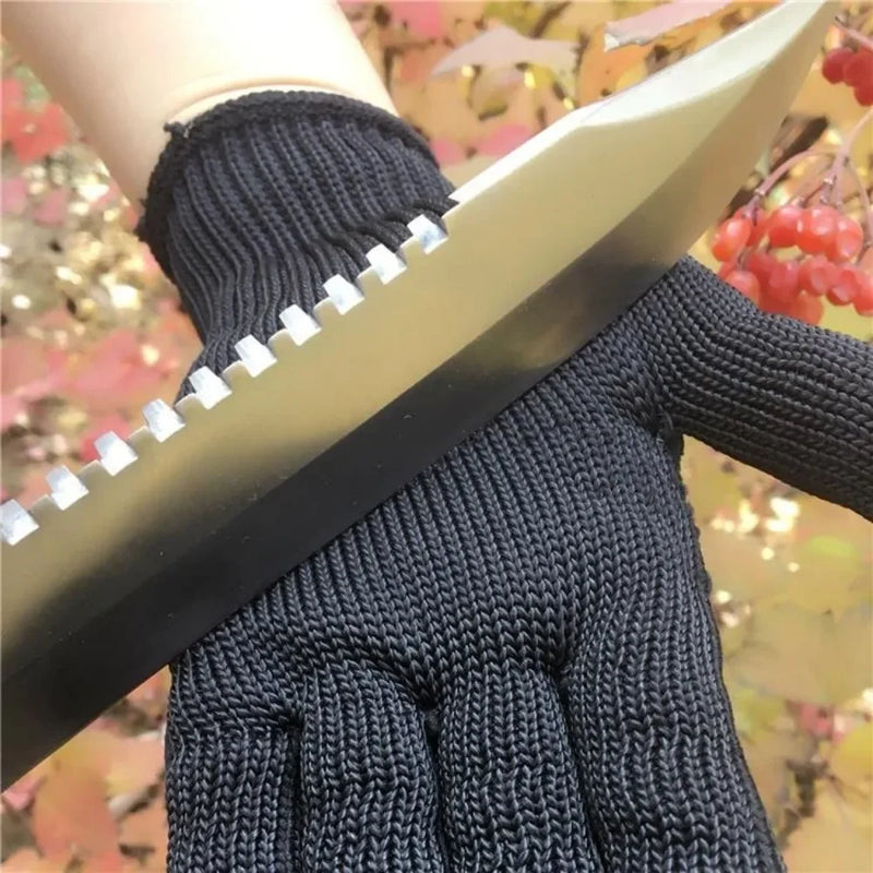 1 Pair Anti Cut Labor Protection Gloves Safety Self Defense Cutting Metal Mesh Butcher Anti Cut Breathable Protection Gloves