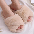 Shevalues Fashion Fluffy Home Slippers For Women Winter Indoor Open Toe Furry Cotton Shoes New Casual Furry Cozy Soft Slippers