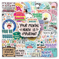 50 Pcs Mental Health Journal Stickers - Inspirational Creative English Text Graffiti, Waterproof AnimeWorlds Store