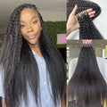 Frizira 300g Kinky Straight Feather Crochet 100% Human Hair Extension Pre Separated Knotless Crochet Hair Bundles For Reusable Boho Braids
