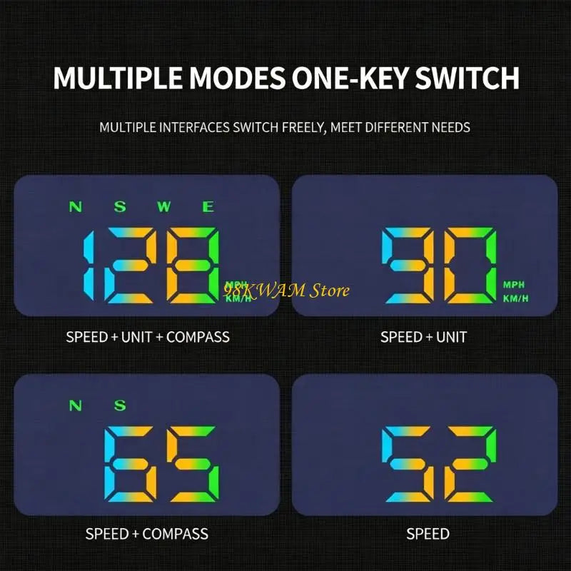 Auto On Off Head Up Display with Screen & Safety Alerts ABS for Vehicles 68UF