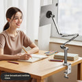 Tablet Desk Mount Stand,360° Rotating Adjustable Metal Arms Foldable, Sturdy Bed Mount for 4.7-13.5 Inch  iPad and Android