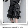 HKSH Spring Summer New Men's RO Style Round Collar Printed T-shirt Oversized Chic Cotton Chic Top American Loose Y2K Tees HK4638