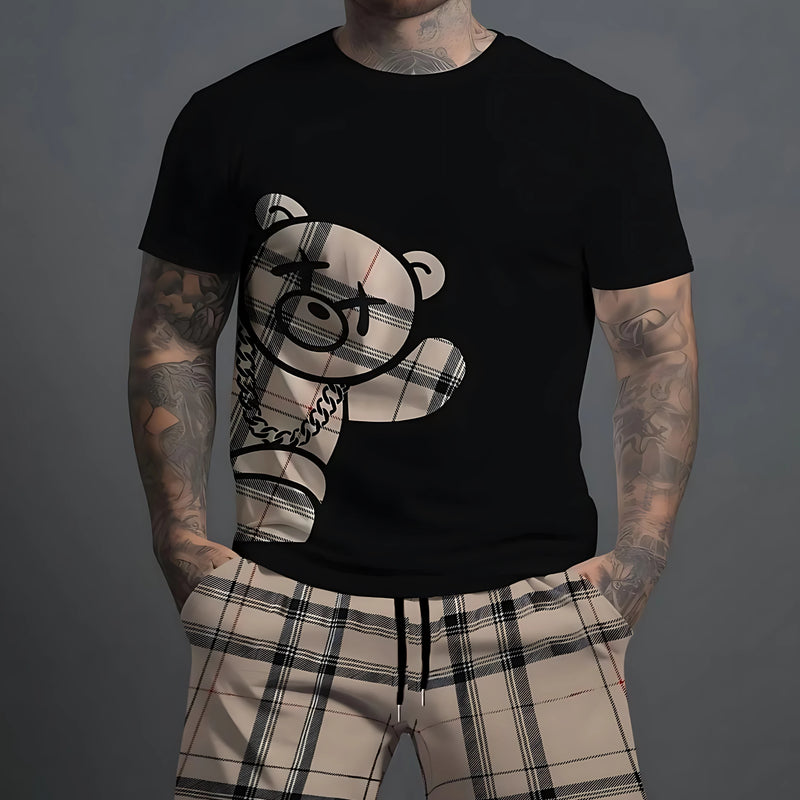The summer new men's set features street fashion casual | SAMAG