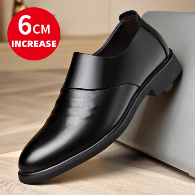 New Genuine Leather Men's Flat / 6CM Heightening Elevator | SAMAG