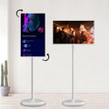 21.5 Inch Wireless Recharging Movable Monitor Vertical Lcd Stand by Me Portable Touch Screen Smart Tv with Wheels
