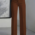 New Women's High - Waisted Draped Straight - Cut Suit Pants - View 10 | SAMAG