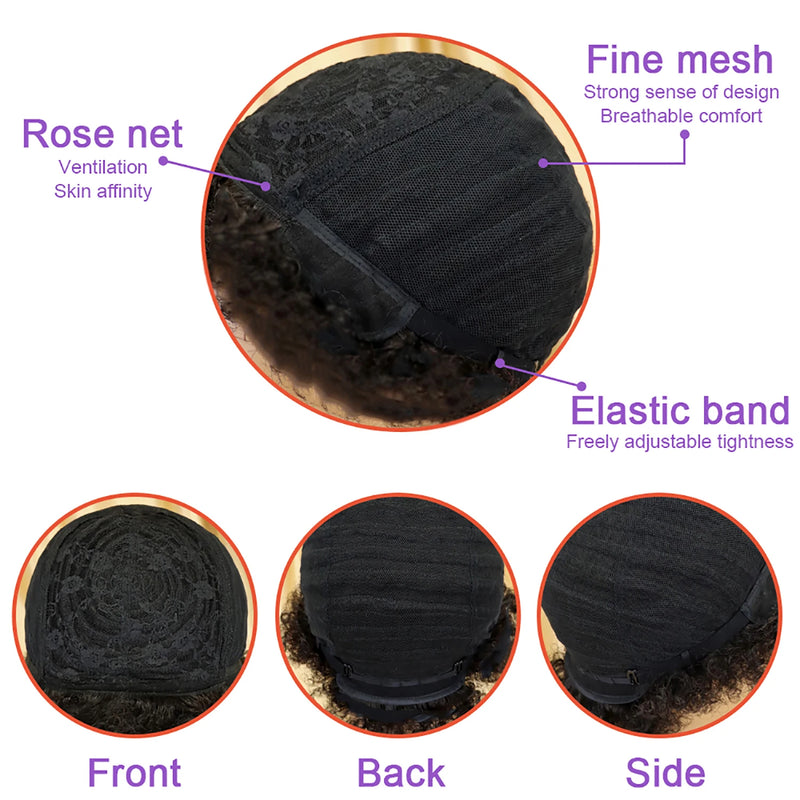 Short Pixie Cut Wig Human Hair Ready to Wear Brazilian Human Hair Wigs for Women Black Color Full Machine Short Straight Wigs