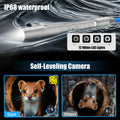 7mm 9" Pipe Inspection Camera with Trolley Pull Rod IP68 Sewer Pipeline Industrial Endoscope 512HZ Self-leveling Meter Counter