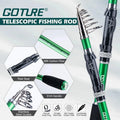 Goture Fishing Tackle Combo: Telescopic Rod, Spinning Reel, Sling Backpack,Lures,Tools Storage Boxes for Angling Enthusiasts
