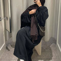 Eid Islamic Modest Dress for Women Abaya Lace-up Sleeve | SAMAG