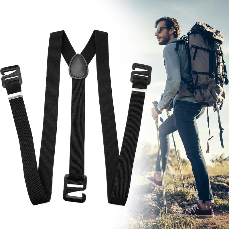 Mens Suspenders Clip for Heavy Duty Adjustable Y - Back Invisible Belt for Outdoor Beach Mountaineering - Visuel 5 | SAMAG