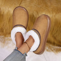 Fluffy Women's Slippers Home Casual Plush Ankle Boots Female Winter Fuzzy Fur Luxury Designer Plarform Shoes Girl Indoor Outdoor