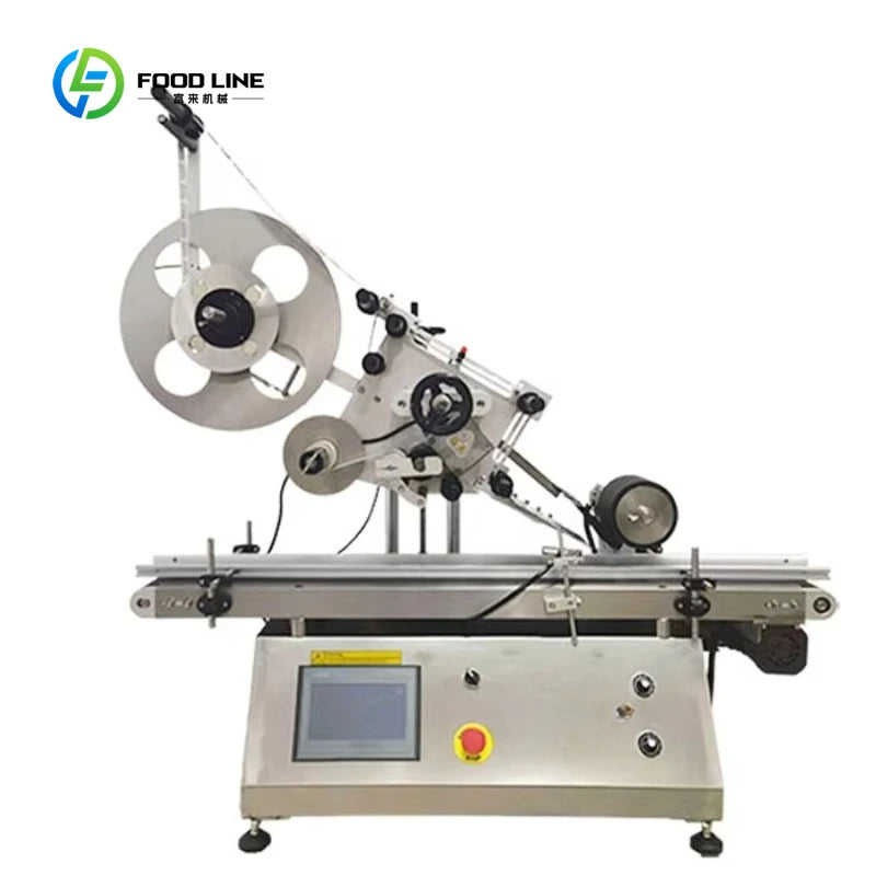 Customized Small Desktop Flat Labeling Machine Tabletop Sticker Applicator for Box Jar Cosmetic Packaging