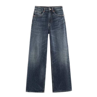 Fashion High Waist Wide Leg Jeans for Women Streetwear | SAMAG