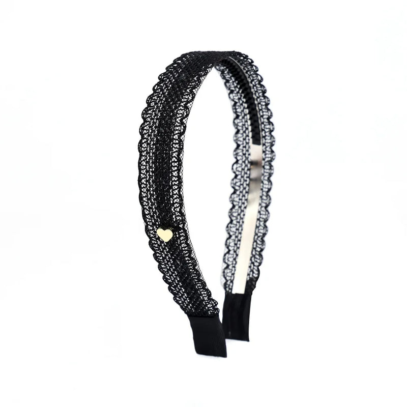 New Fashion Mesh lace edge Hair Accessories Lace Edge Hair Hoops Baby Bow Hair Accessories Hair Straps Girl Decoration