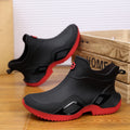 High-end Rain Shoes Men Simple Waterproof Anti-slip and Wear-resistant Short Rain Boots Fishing Rubber Shoes Kitchen Water Shoes