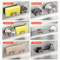 Stainless Steel Sink Tray Drainer Rack Kitchen Sponge Holders Self Adhesive Hook Storage Wire Rag Organizer - View 5 | SAMAG