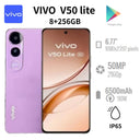 2026 new Vivo V50 Lite 5G Smartphone 6.77-inch 120Hz AMOLED Display 6500mAh Battery 90W Fast Charging 50MP,The gold color is cur