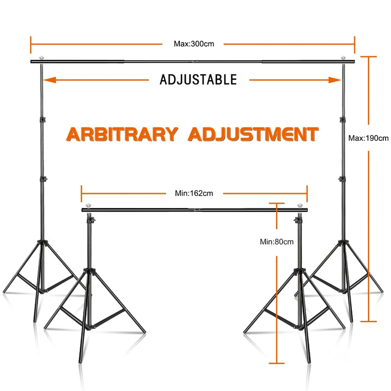 Background Stand Kit Support Frame System Backdrops  Adjustable Stand for Photography Photo Studio Chromakey Green Screen Frame