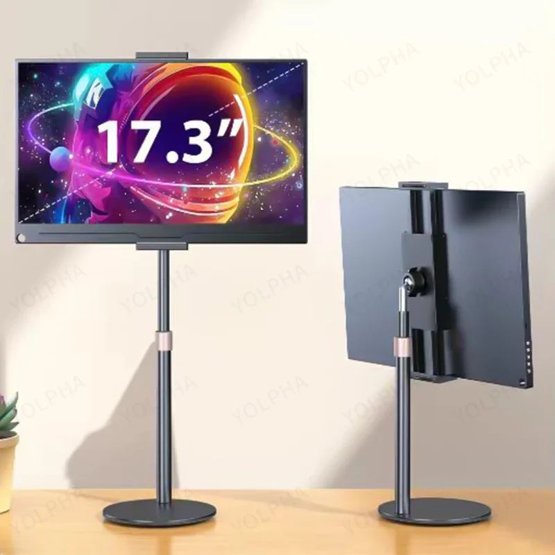Tablet Stand Holder for ipad Height Adjustable Kindle Stand Stretch up down Monitor Stand for Desk Tablets Smartphone Round Base
