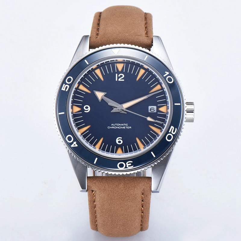 Custom Logo NH35 Movement Watch 10bars Mens 41mm Sapphire Ceramic Bezel Male Mechanical Clock Diver Sports Automatic Wristwatch