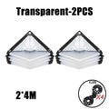 Thick Transparent PVC Tarp Heavy Duty Waterproof Weatherproof Cover for Outdoor Patio Garden Balcony Greenhouse and Rain Shelter