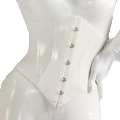 0.4mm White Latex Waist Trainer Corset Steel Bone Fetish | SAMAG